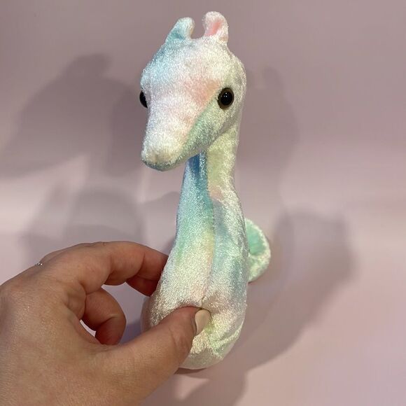 Original Ty Beanie Baby 1999 Neon the Pastel Multi-Coloured Seahorse EUC 7” tall - Picture 2 of 6